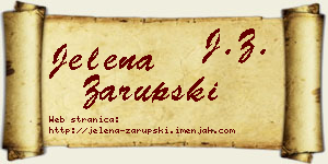 Jelena Zarupski vizit kartica